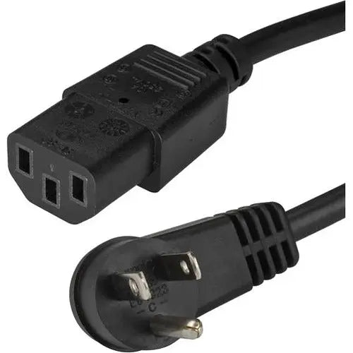 StarTech.com 10ft NEMA 5-15P to C13 Power Cord with Right-Angled Plug for Computers and Monitors by STARTECH.COM