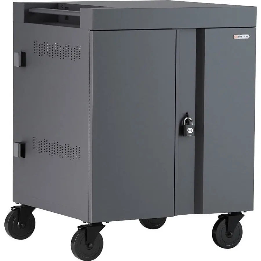 Bretford CUBE Cart 36 Device Capacity with Orchid Finish and UL Safety Certification