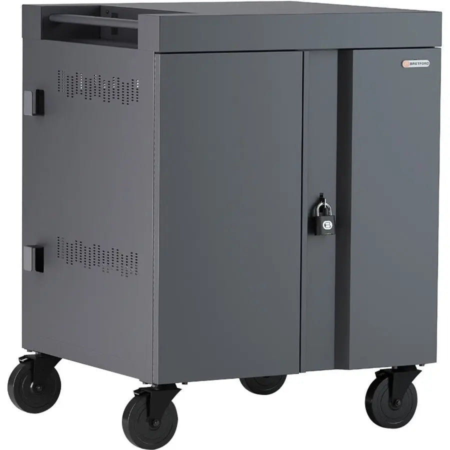 Bretford CUBE Cart 36, AC Charging, Charcoal - Secure Chromebook and Device Storage Solution