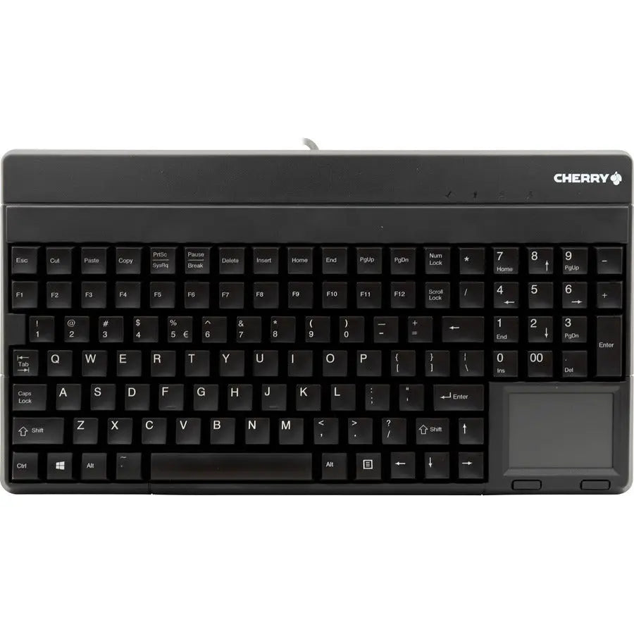 Cherry Americas G86-62401EUADAA Compact Spill-Resistant Keyboard with Integrated Touchpad