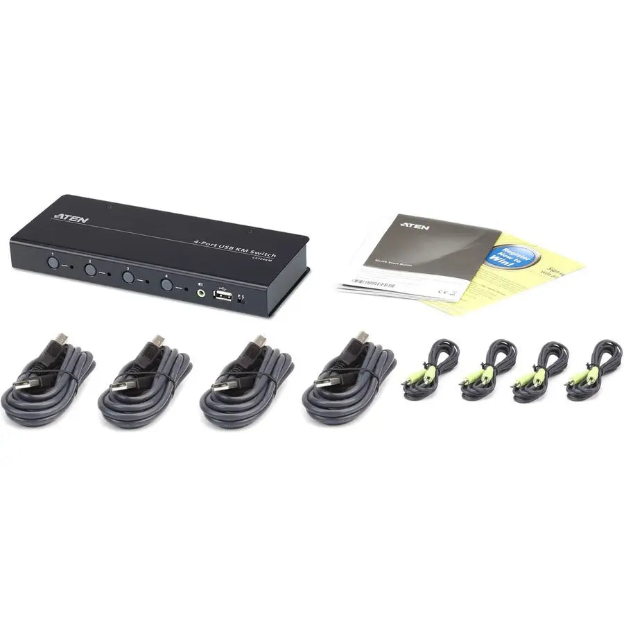 ATEN CS724KM 4-Port USB Boundless KVM Switch for Multi-Monitor Control