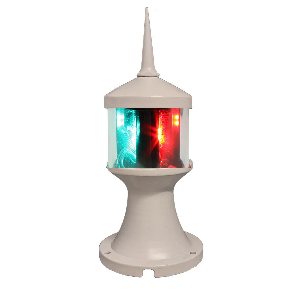 Lunasea Lighting LLB-73BK-01-WB Tri-Color/Anchor Zero Emission Light Fixture, 12V White