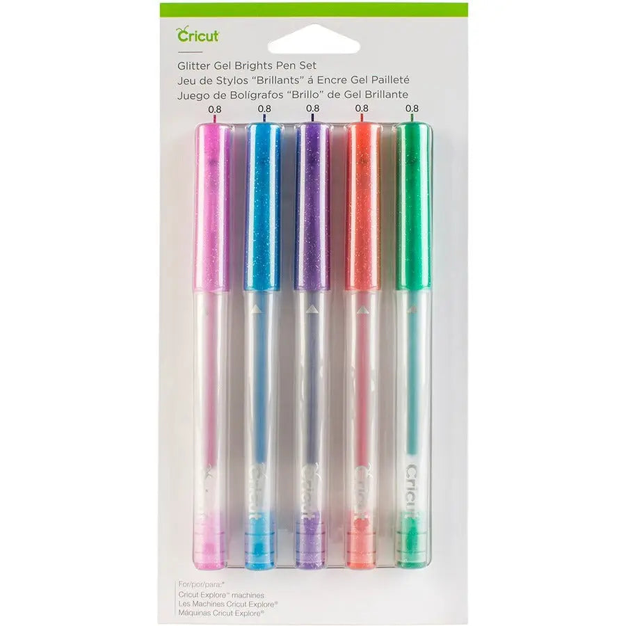 Cricut Glitter Gel Brights Pen Set - Vibrant Glitter Ink for Crafts & Writing