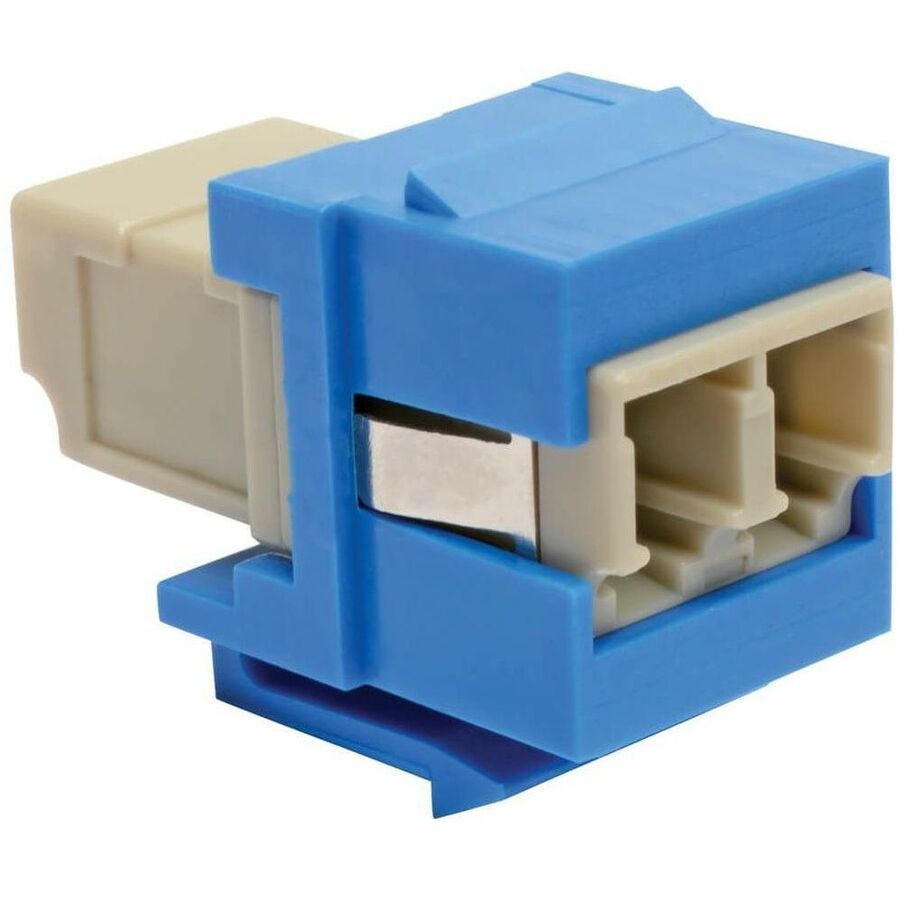 Eaton Tripp Lite N455-000-BL-KJ Duplex Multimode Fiber Coupler, LC to LC Keystone Jack, Blue