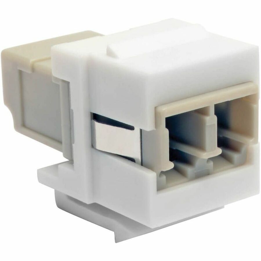 Eaton Tripp Lite Series Duplex Multimode Fiber Coupler N455-000-WH-KJ - White LC to LC Keystone Jack