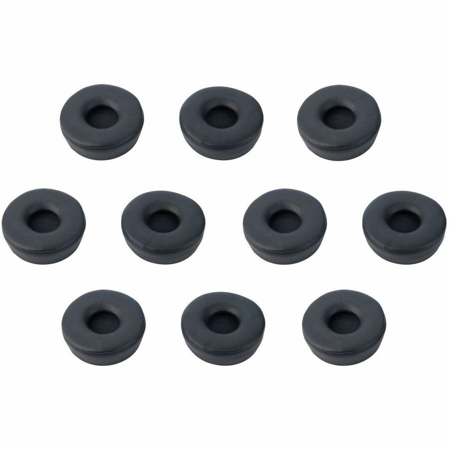 Jabra Engage Ear Cushions - Black Leatherette Replacement Pads for Engage 65 and 75 Headsets