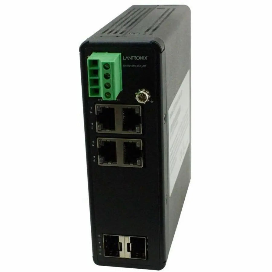 Lantronix SISTG1040-242-LRT Unmanaged Hardened Gigabit Ethernet Switch with 4 RJ45 and 2 SFP Ports