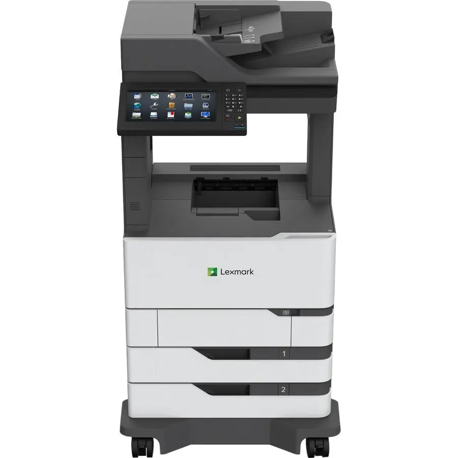 Lexmark MX822ade Multifunction Laser Printer - Monochrome, 55 ppm, 1200 dpi, Duplex, 1200-Sheet Capacity