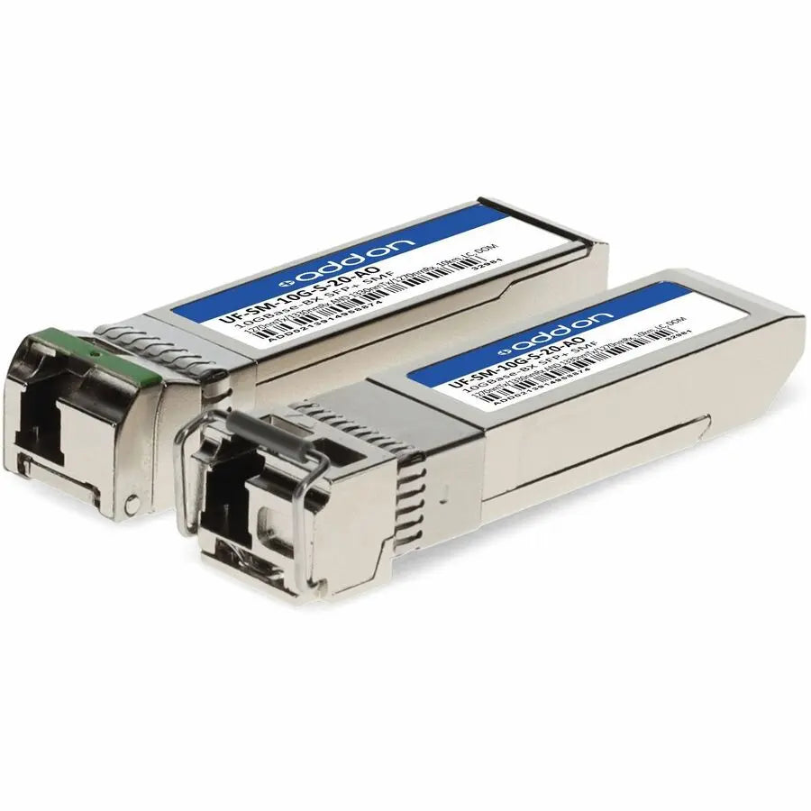 AddOn Ubiquiti UF-SM-10G-S-20 Compatible SFP+ Transceiver Module – 10Gbps Over Single-Mode Fiber, 10km Range, TAA Compliant