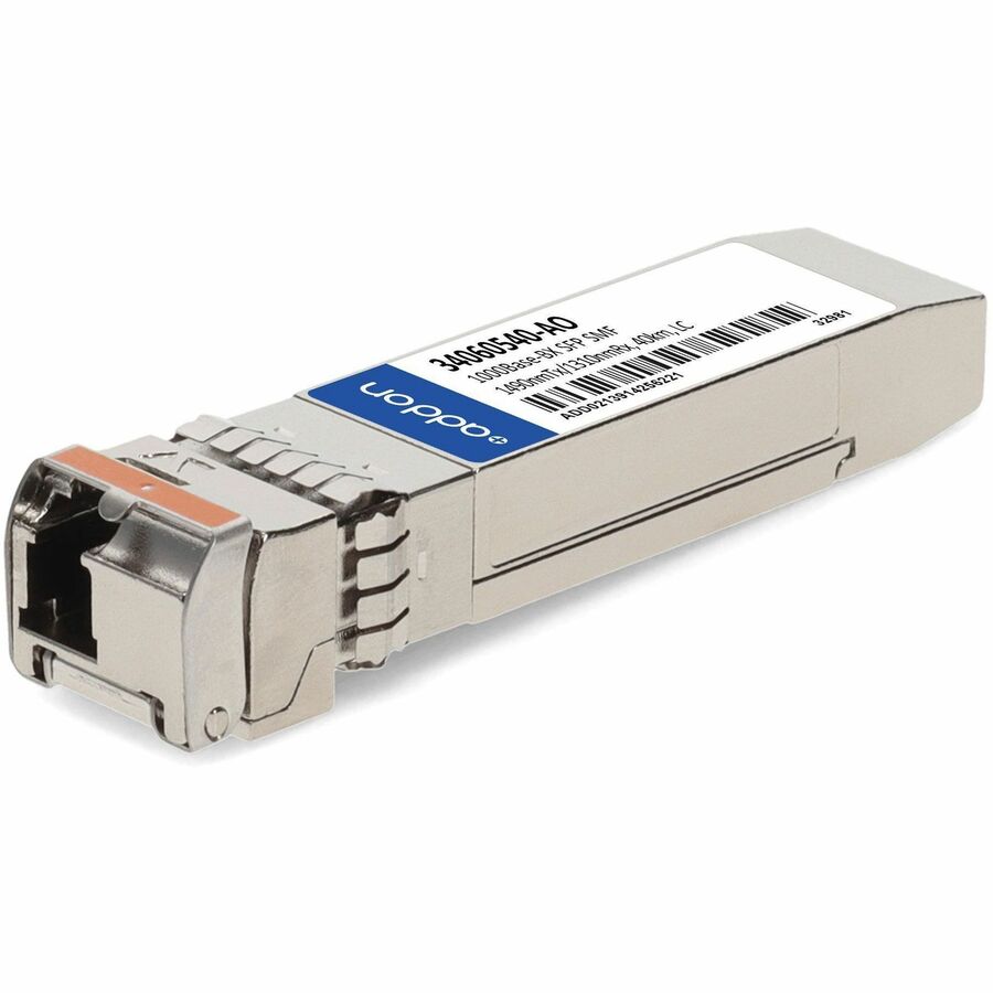 AddOn Huawei® 34060540 Compatible 1000Base-BX SFP Transceiver for Single-Mode Fiber, 40km, LC Connectors