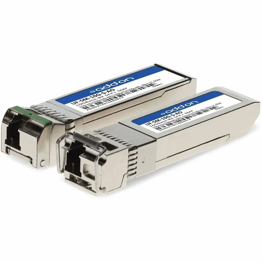 AddOn 1 Pair of Ubiquiti UF-SM-10G-S TAA Compliant 10GBase-BX SFP+ Transceivers - Single Mode Fiber, 10 km, LC Connectors
