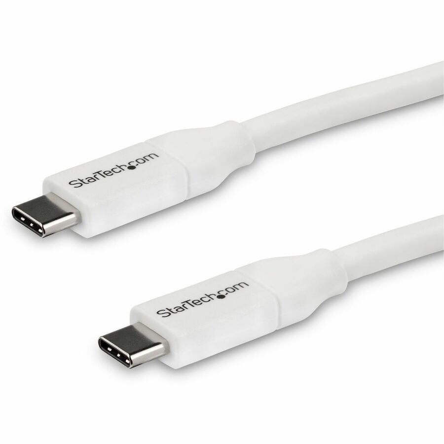 StarTech.com 13ft (4m) USB-C Fast Charging Cable – 100W Power Delivery, USB 2.0, White