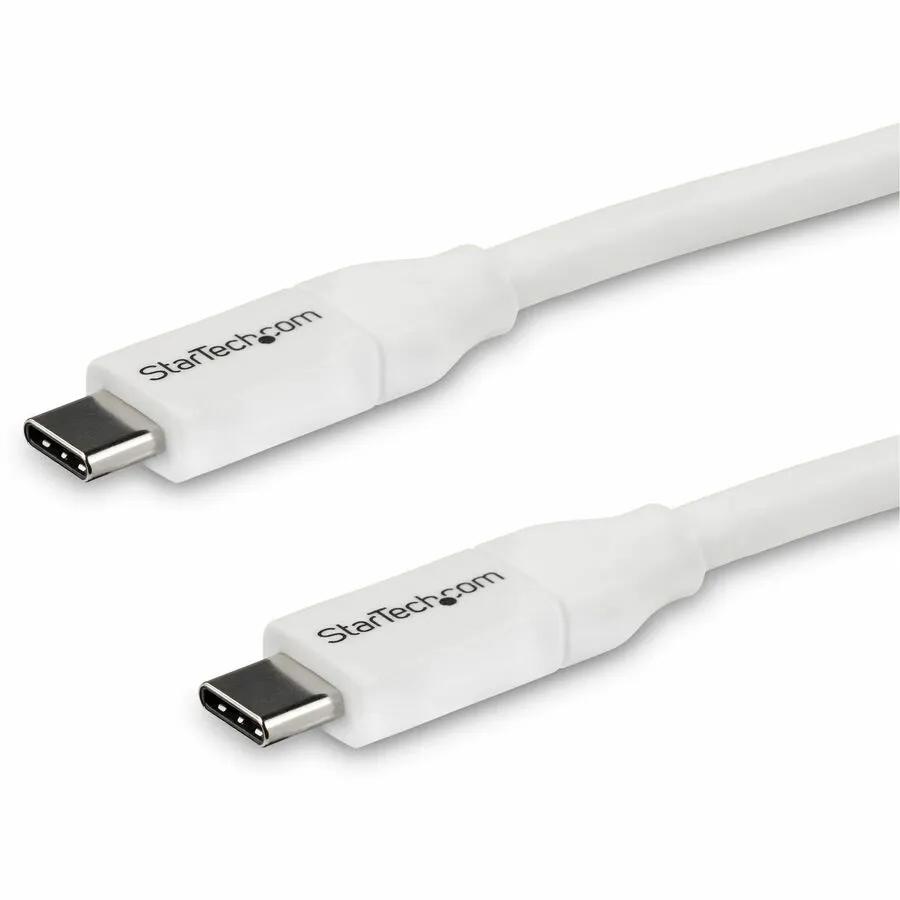 StarTech.com 13ft (4m) USB-C Fast Charging Cable – 100W Power Delivery, USB 2.0, White by StarTech.com