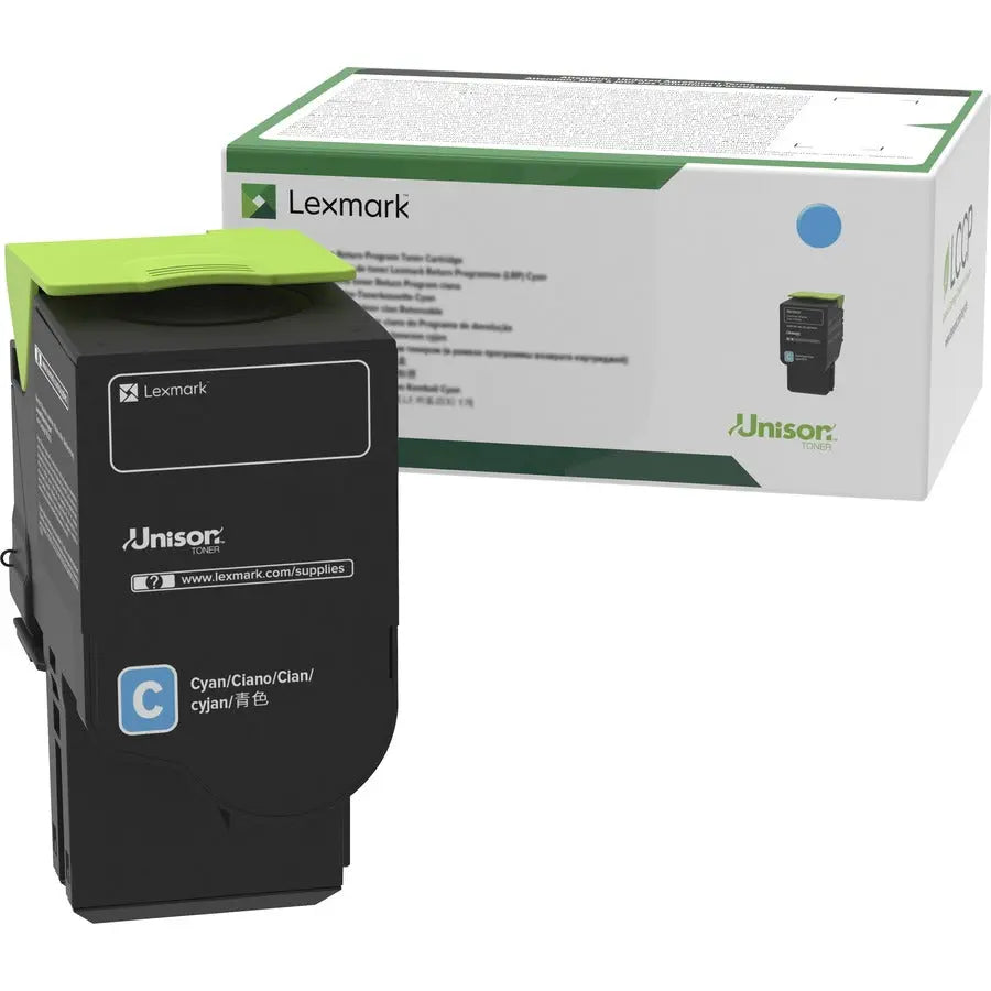 Lexmark Unison Cyan Return Program Toner Cartridge (Part #78C10C0) for Lexmark CX622, CX625, CS421, CS521, and More