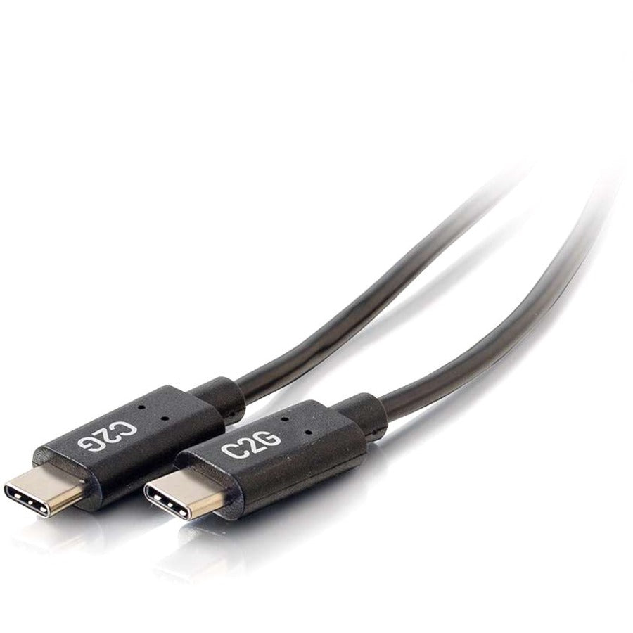 C2G 6ft USB-C to USB-C 2.0 Male to Male Cable with 3A Charging and 480 Mbps Data Transfer