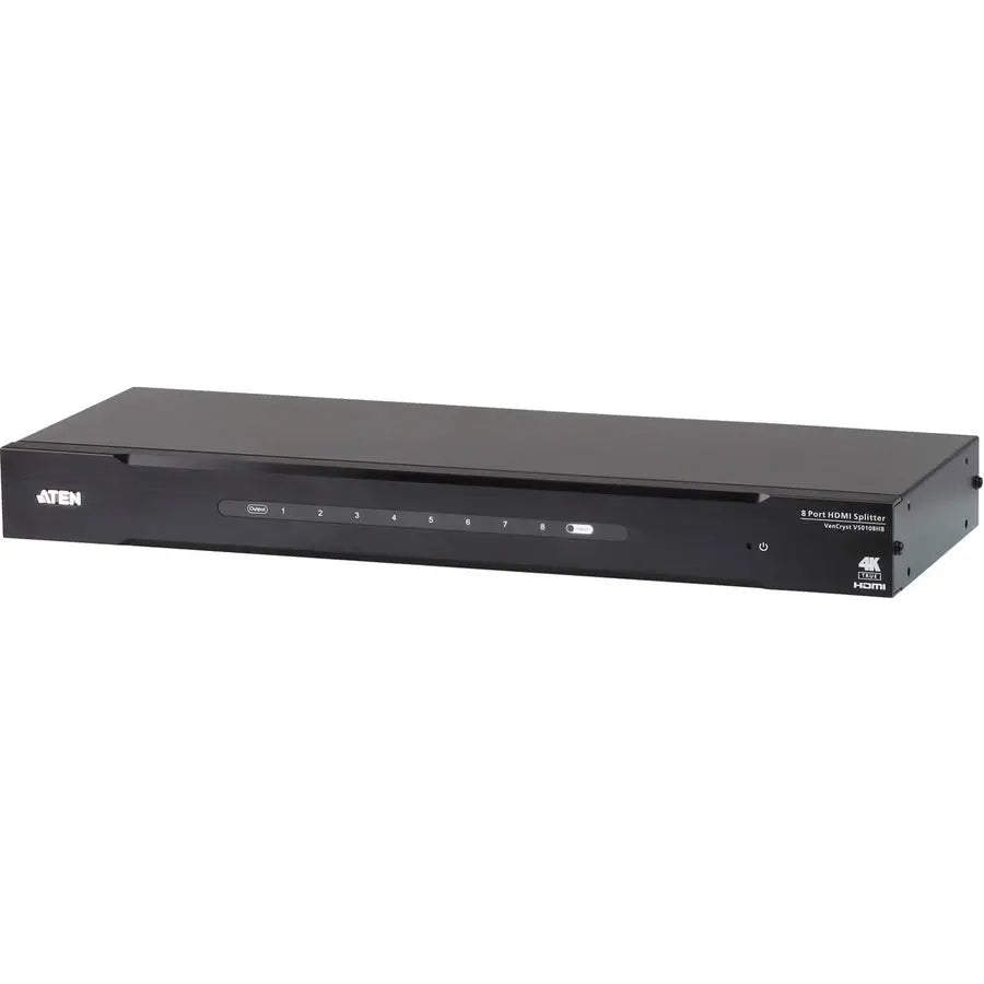 ATEN 8-Port True 4K HDMI Splitter (Model VS0108HB) for Multi-Display Audio and Video Distribution