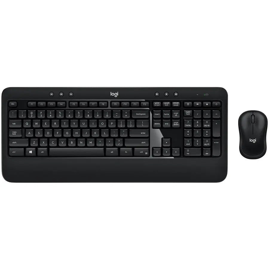 Logitech Advanced Combo Wireless Keyboard and Mouse - Compact, Spill-Resistant, 10m Wireless Connectivity