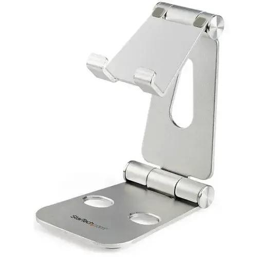 StarTech.com USPTLSTND Foldable Universal Phone and Tablet Stand for Desk - Adjustable Multi-Angle Aluminum Holder for Smartphones and Tablets up to 13" by StarTech.com