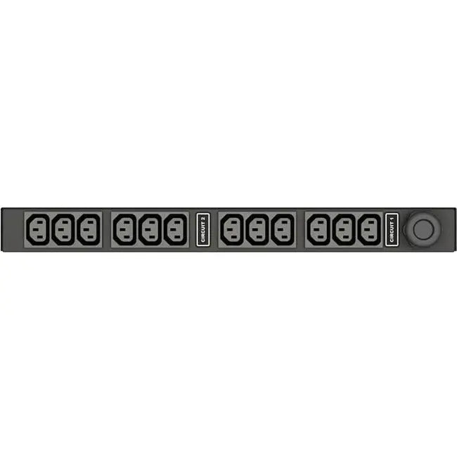 Vertiv Geist Basic Rack PDU VP9571A – 12 IEC C13 Outlets, 30A, 208V, Horizontal 1U Power Distribution Unit