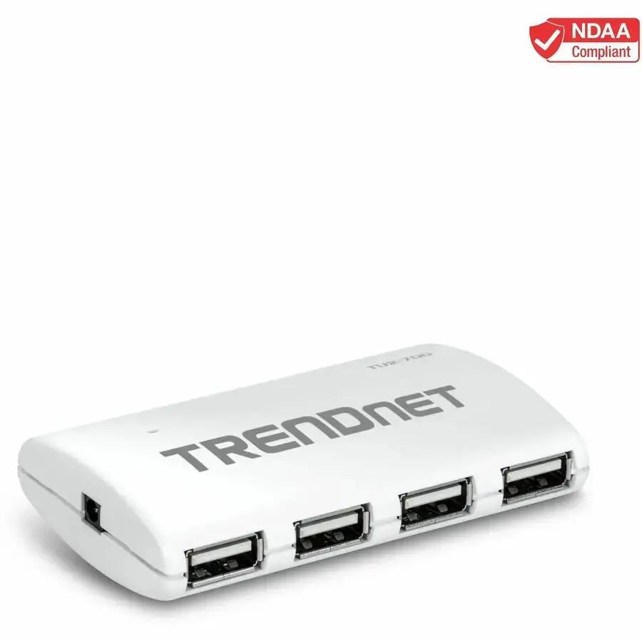 TRENDnet TU2-700 7-Port USB 2.0 Hub with Power Adapter for Windows and Mac by TRENDnet