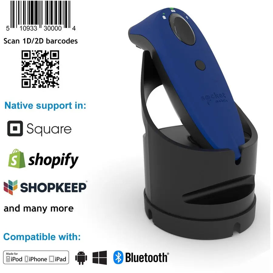 Socket Mobile SocketScan S740 Bluetooth Handheld Barcode Scanner with Dock and Multi-Platform Compatibility