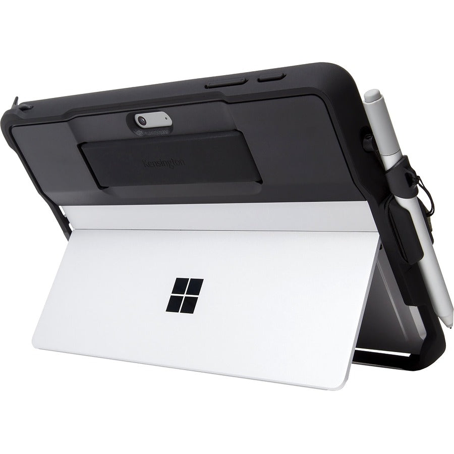 Kensington BlackBelt Rugged Carrying Case for Microsoft Surface Go – Military-Grade Drop Protection, Hand Strap, and Pen Holder