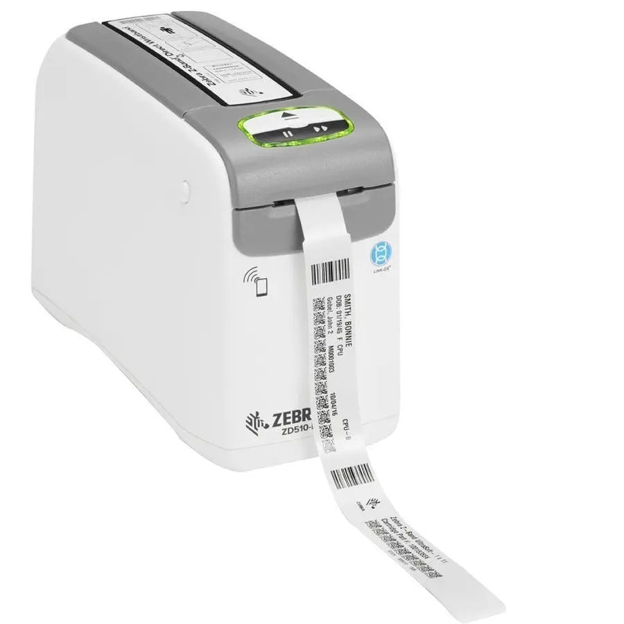 Zebra ZD510-HC Healthcare Wristband Printer – Portable Direct Thermal with Antimicrobial Wristbands