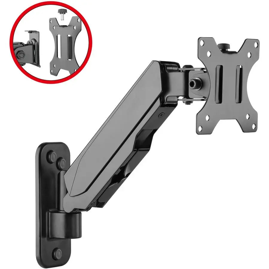 SIIG Aluminum Wall Mount Gas Spring Monitor Arm CE-MT2K12-S1 for 17-32 inch Displays