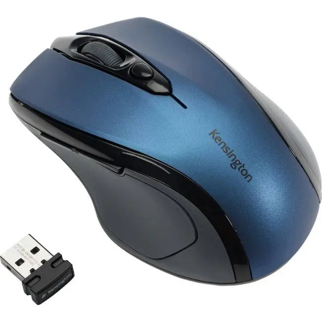 Kensington Pro Fit Mid-Size Wireless Mouse – Sapphire Blue, Ergonomic Right-Hand Design