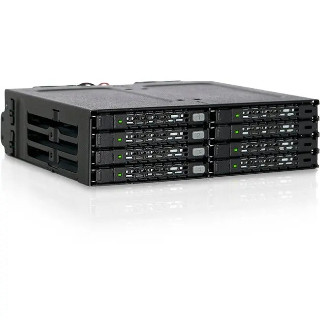 Icy Dock ToughArmor MB998IP-B 8-Bay 2.5" SAS/SATA Drive Enclosure in Metal for High-Performance RAID Applications