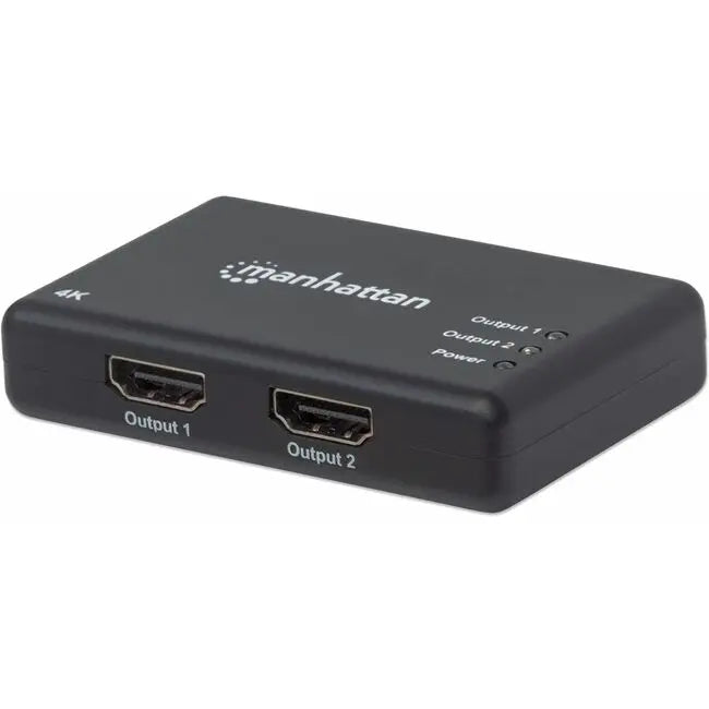 IC INTRACOM Manhattan 4K 2-Port HDMI Splitter - Supports UHD, 4K@30Hz, Cascading up to Four Displays