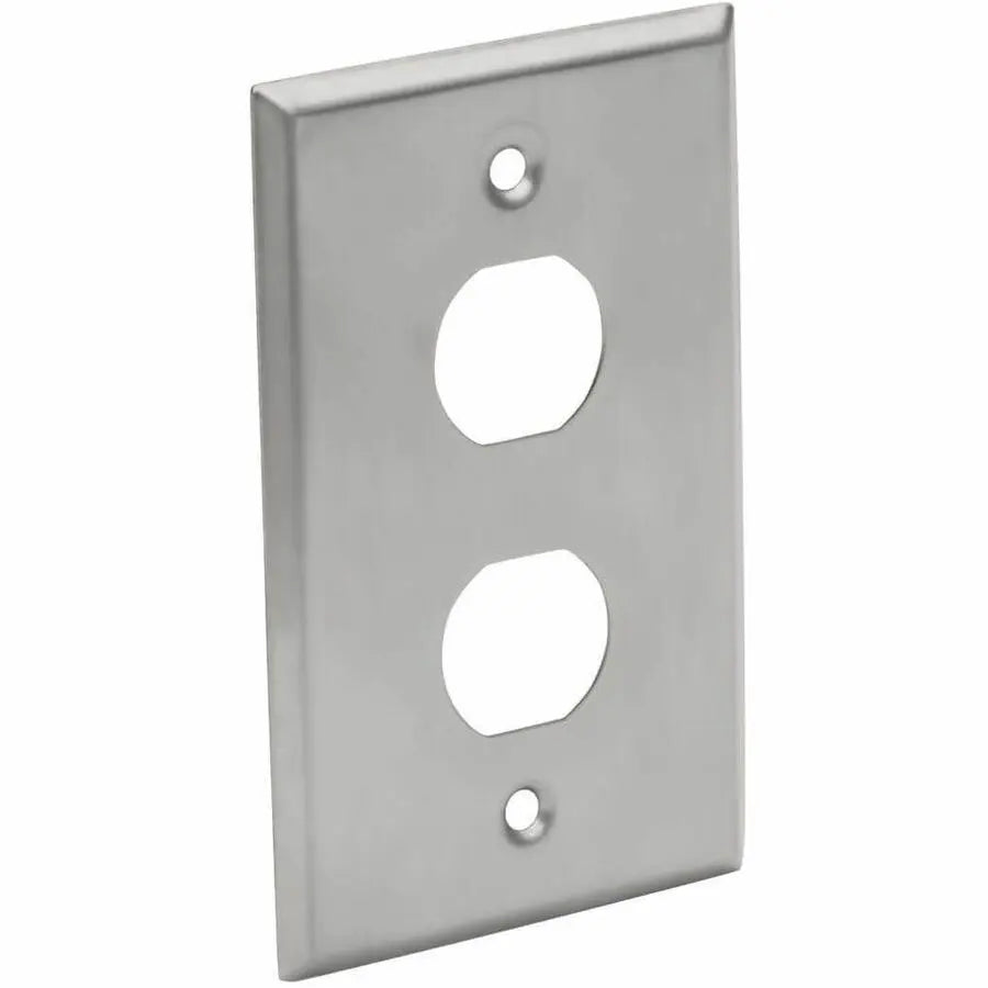 Eaton Tripp Lite Series N206-FP02-IND Industrial Metal RJ45 Bulkhead Wall Plate with 2 Cutouts
