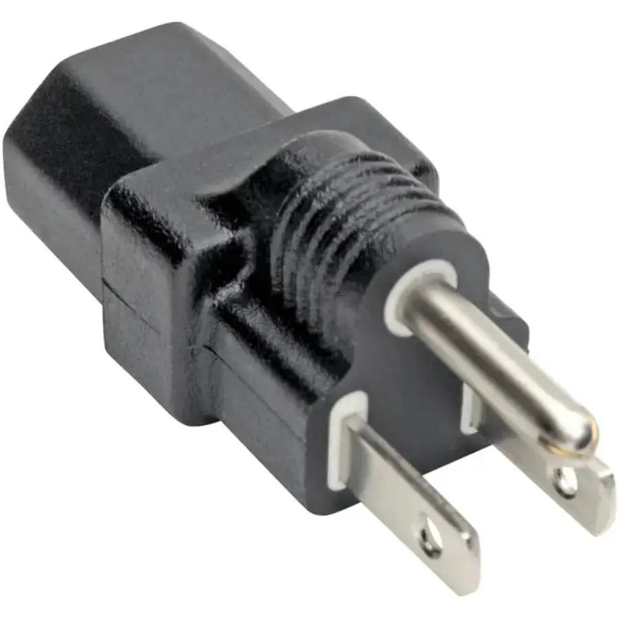 Eaton Corporation Tripp Lite P006-000 NEMA 5-15P to C13 Power Cord Adapter – 15A, 125V, Black by Eaton Corporation