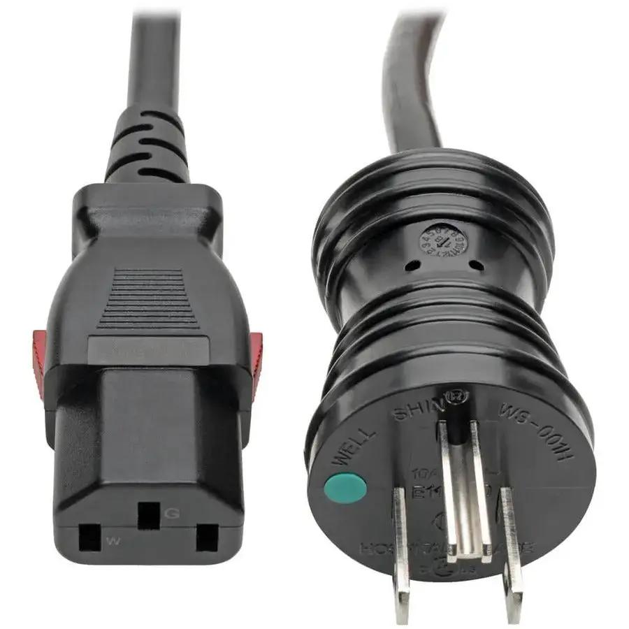 Eaton Tripp Lite Series Hospital-Grade Power Cord, NEMA 5-15P to Locking IEC C13, 15 ft by Eaton Corporation