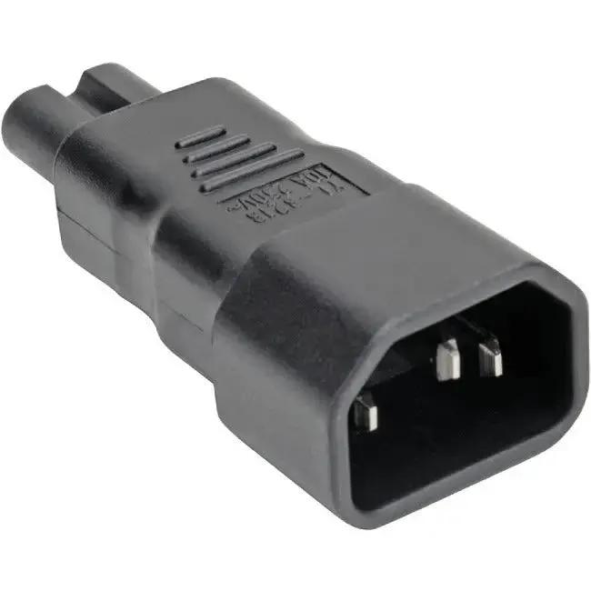 Tripp Lite P016-000 IEC C14 to IEC C7 Power Cord Adapter for Notebook Computers, 10A 250V, Black by Eaton Corporation