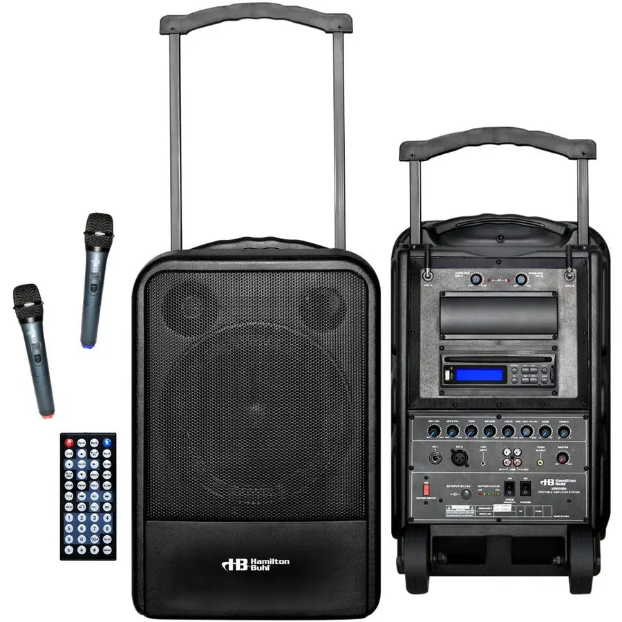 Hamilton Buhl VENU100A Portable PA System with Bluetooth, DVD/CD/MP3 Player & Wireless Microphones