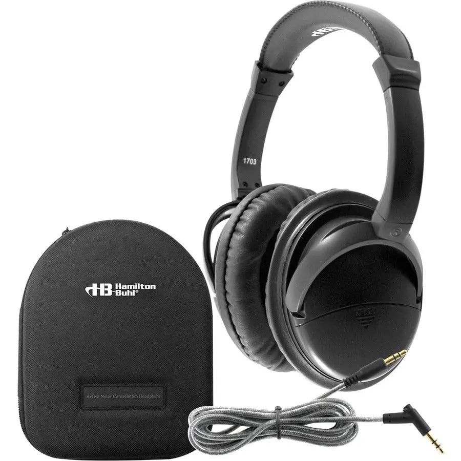 Hamilton Buhl NCHBC1 Deluxe Active Noise-Cancelling Headphones with Carry Case