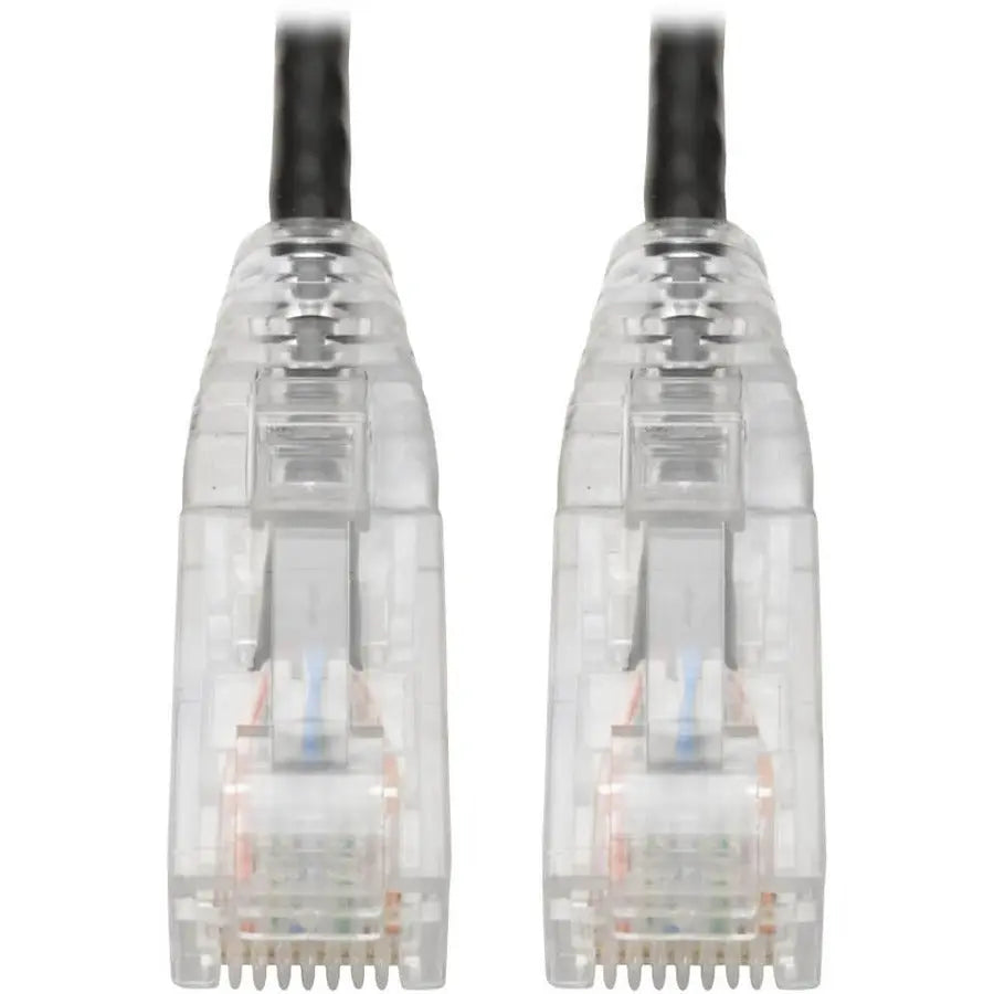 Tripp Lite Eaton N201-S01-BK Cat6 UTP Patch Cable – 1 ft. Gigabit Ethernet, Slim Design, Snagless RJ45 Connectors, Black