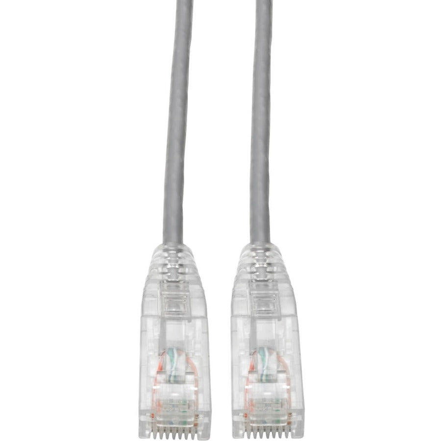 Tripp Lite by Eaton Cat6 Gigabit Snagless Slim UTP Ethernet Cable (RJ45 M/M) PoE Gray 1 ft. (0.31 m)