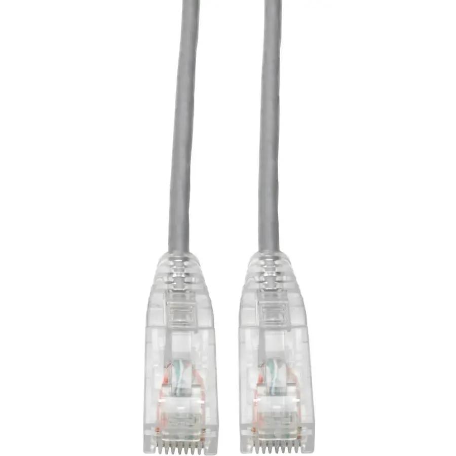 Eaton Tripp Lite Series Cat6 Gigabit Snagless Slim UTP Ethernet Cable (RJ45 M/M), 3 ft., Gray by Eaton Corporation