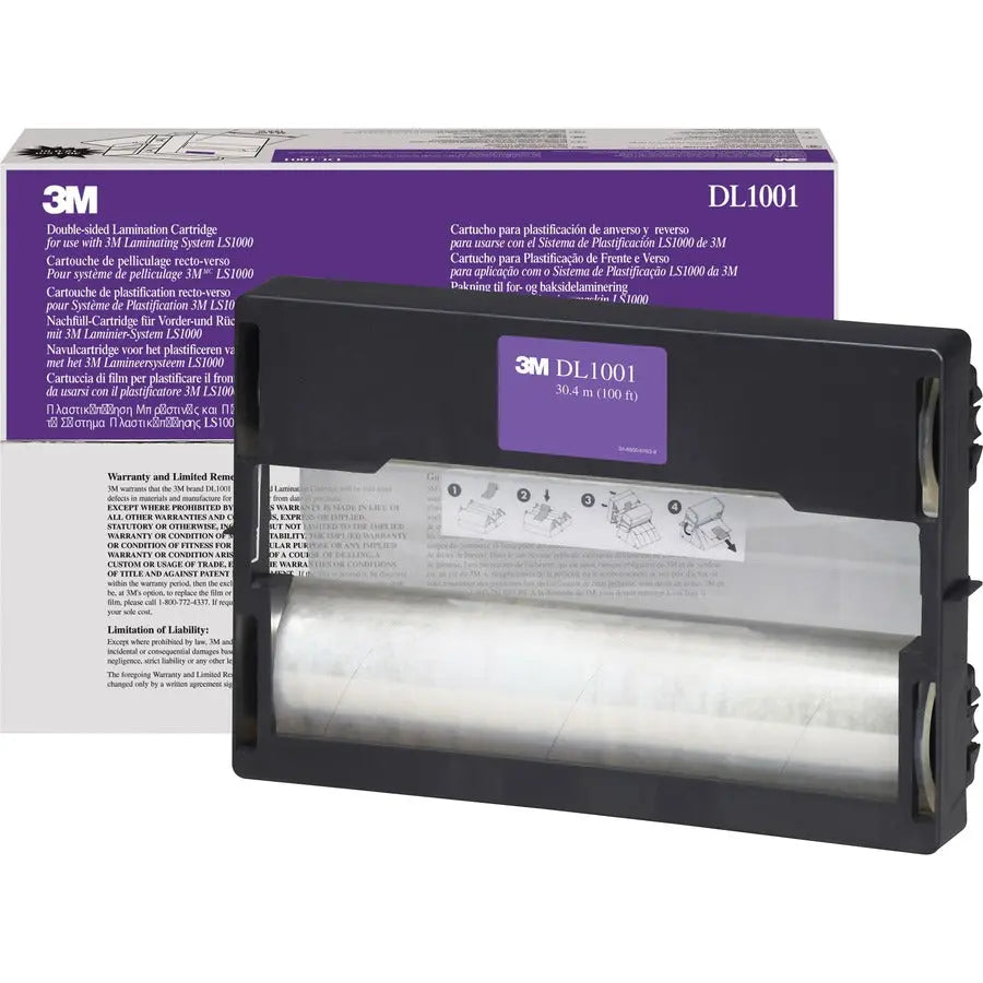 3M Scotch Cool Laminating System Refill Cartridge DL1001 for LS1000, 12 inches x 100 feet, 5.6 mil Glossy Finish