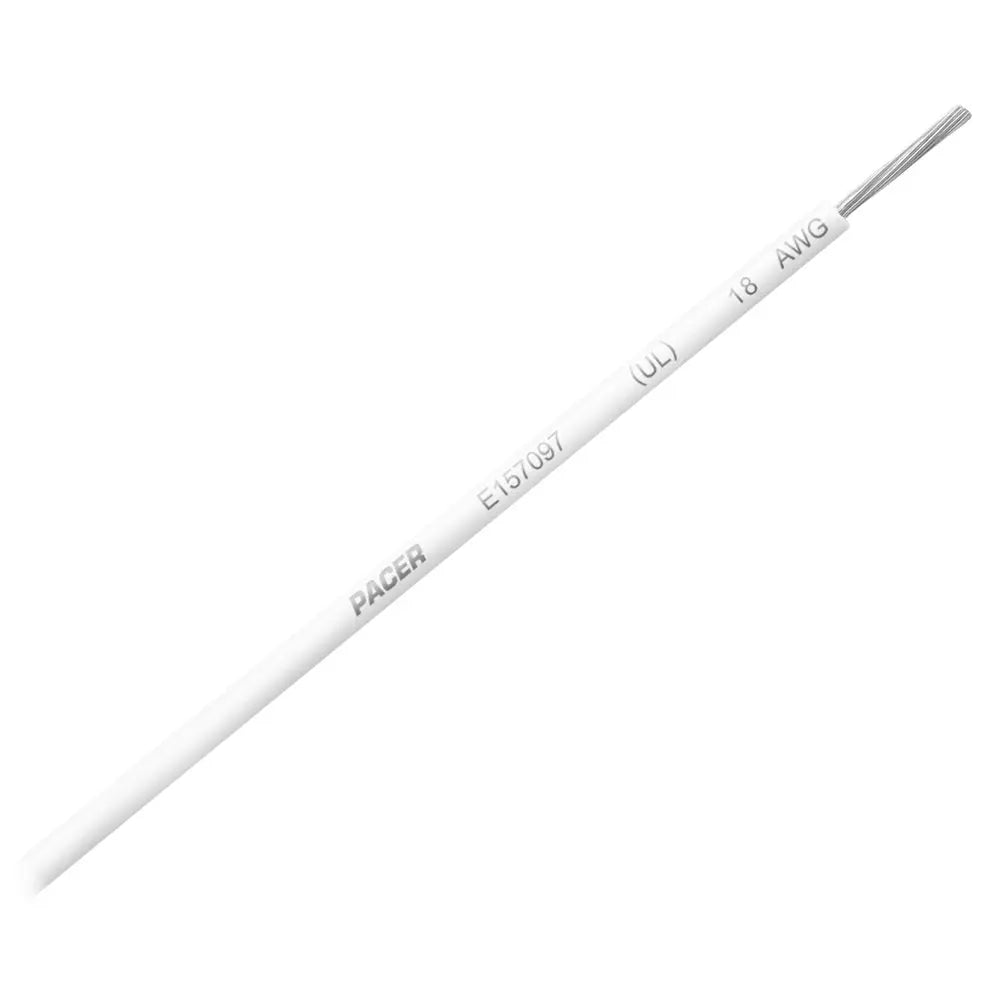 Pacer White 18 AWG UL Marine Wire - 35 ft. for Marine and Electrical Applications