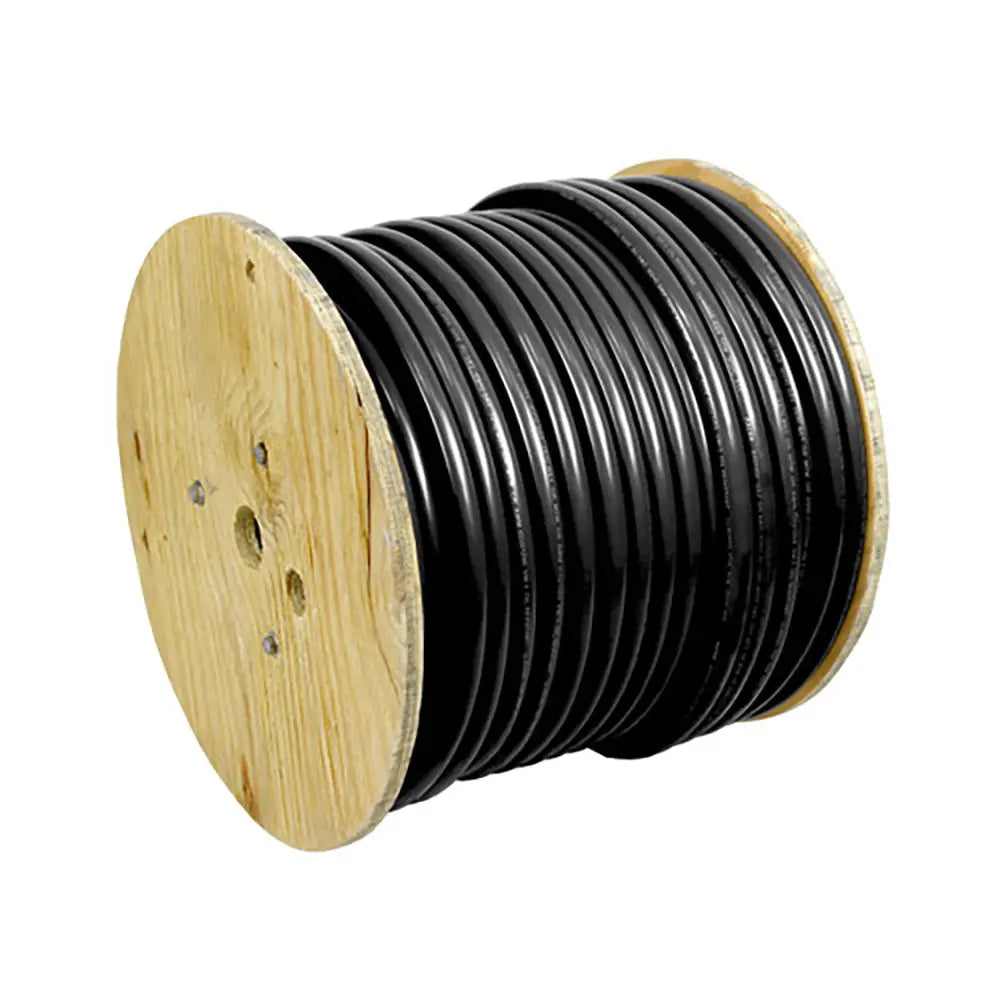 Pacer Black 1/0 AWG Marine Battery Cable - 250 Feet for Heavy-Duty Marine Applications