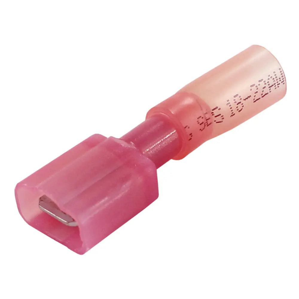 Pacer 22-18 AWG Fully-Insulated Red Male Disconnect Terminal - 25 Pack