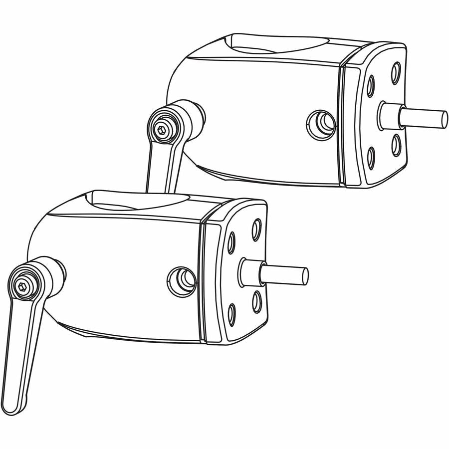 Ergotron DS100 Series Outboard Pole Clamps – Black, Supports 55-Inch Crossbars