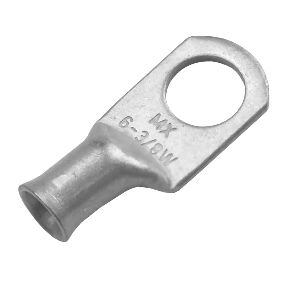 Pacer Tinned Lug 6 AWG with 3/8 Inch Stud Size - 10 Pack for Marine and Electrical Applications