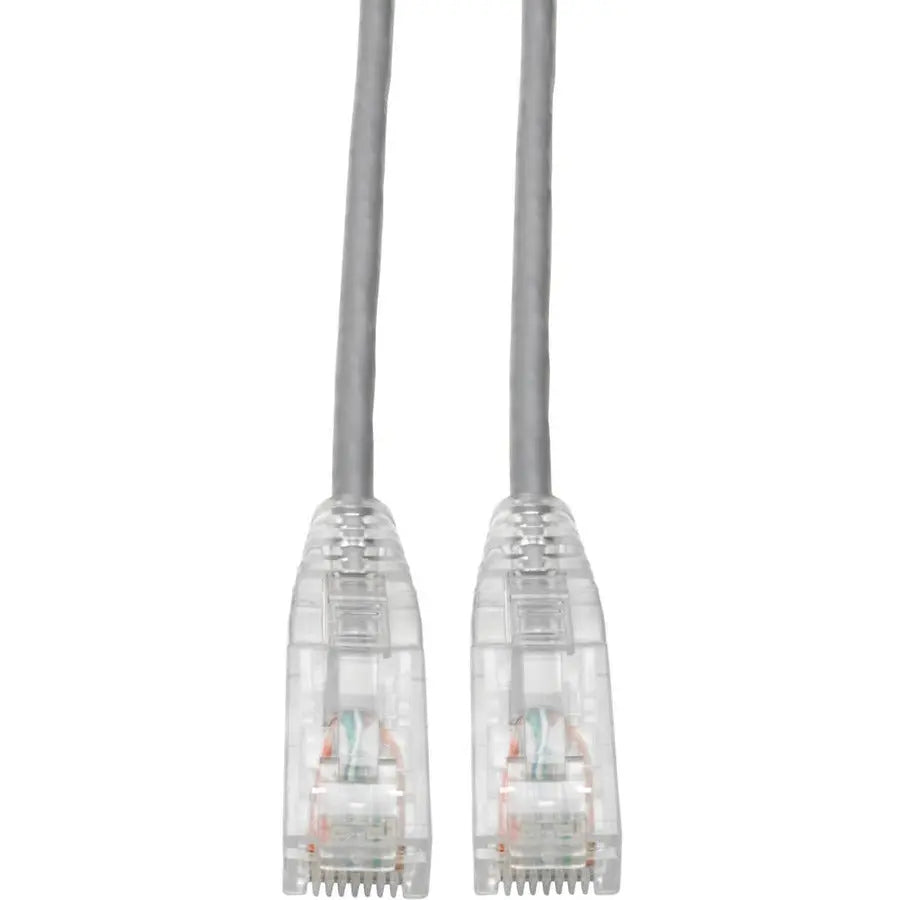 Eaton Tripp Lite Series Cat6 Gigabit Snagless Slim UTP Ethernet Cable (RJ45 M/M), 15 ft., Gray