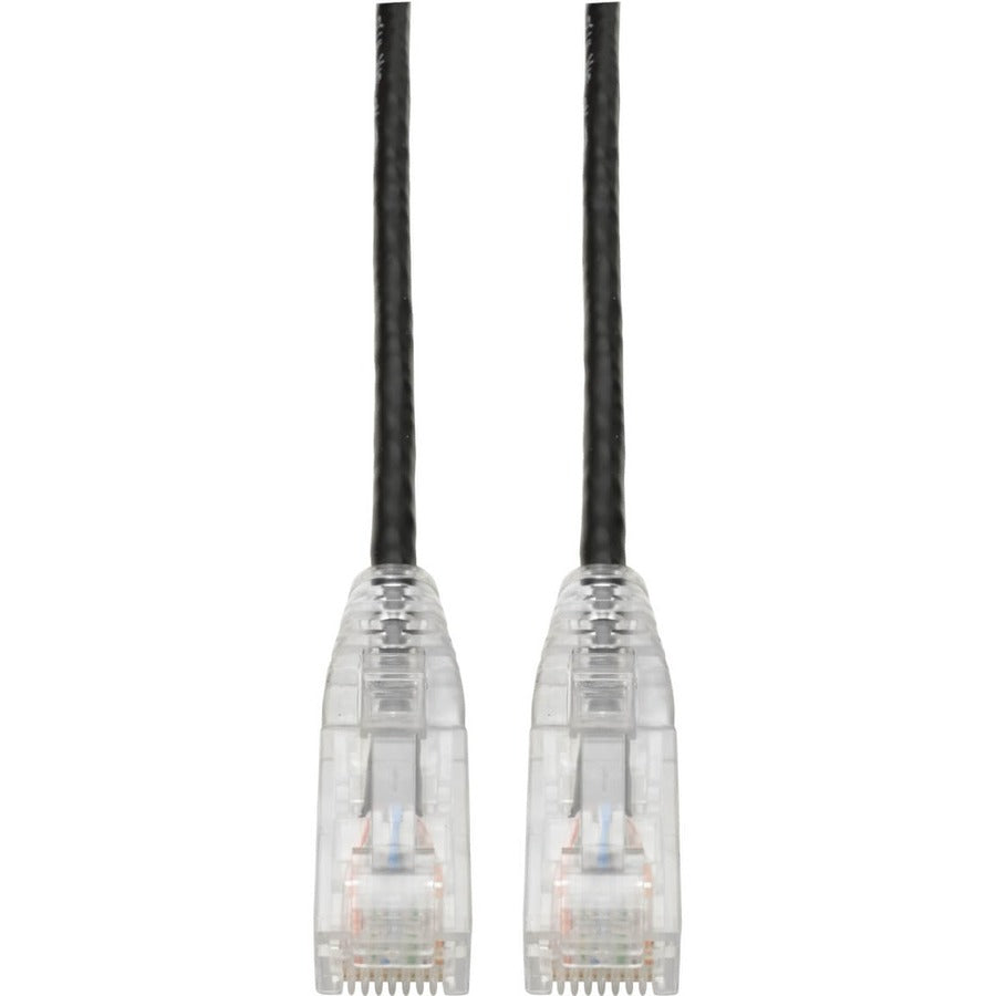 Tripp Lite by Eaton N201-S6N-BK Cat6 UTP Gigabit Ethernet Patch Cable, RJ45 M/M, Snagless Slim, Black, 6 in.