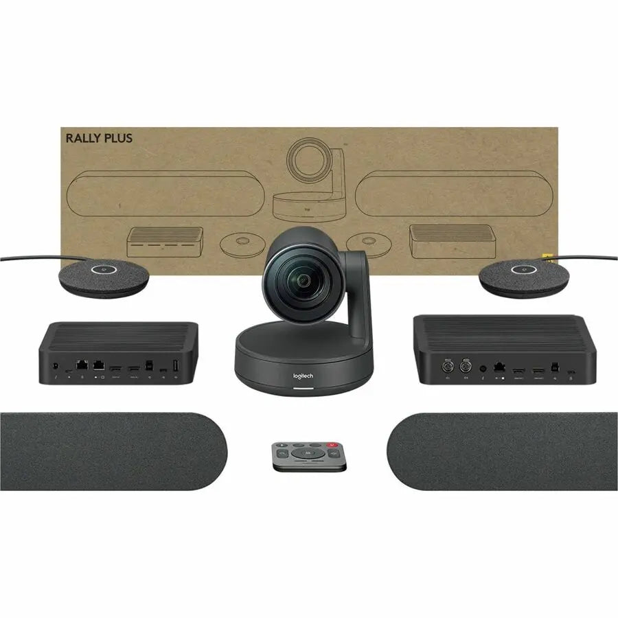 Logitech Rally Plus Ultra-HD ConferenceCam - Studio-Quality Video and Automated Camera Control for Professional Meetings