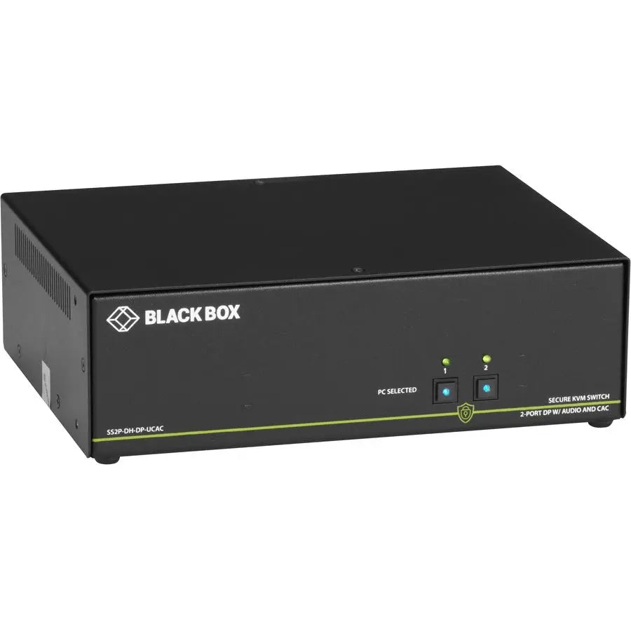 Black Box SS2P-DH-DP-UCAC Secure KVM Switch with CAC and DisplayPort 4K Support